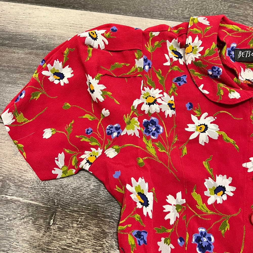 🚫SOLD🚫 Vintage 90’s Betsey Johnson Grunge Floral Babydoll Dress - Picture 4 of 4